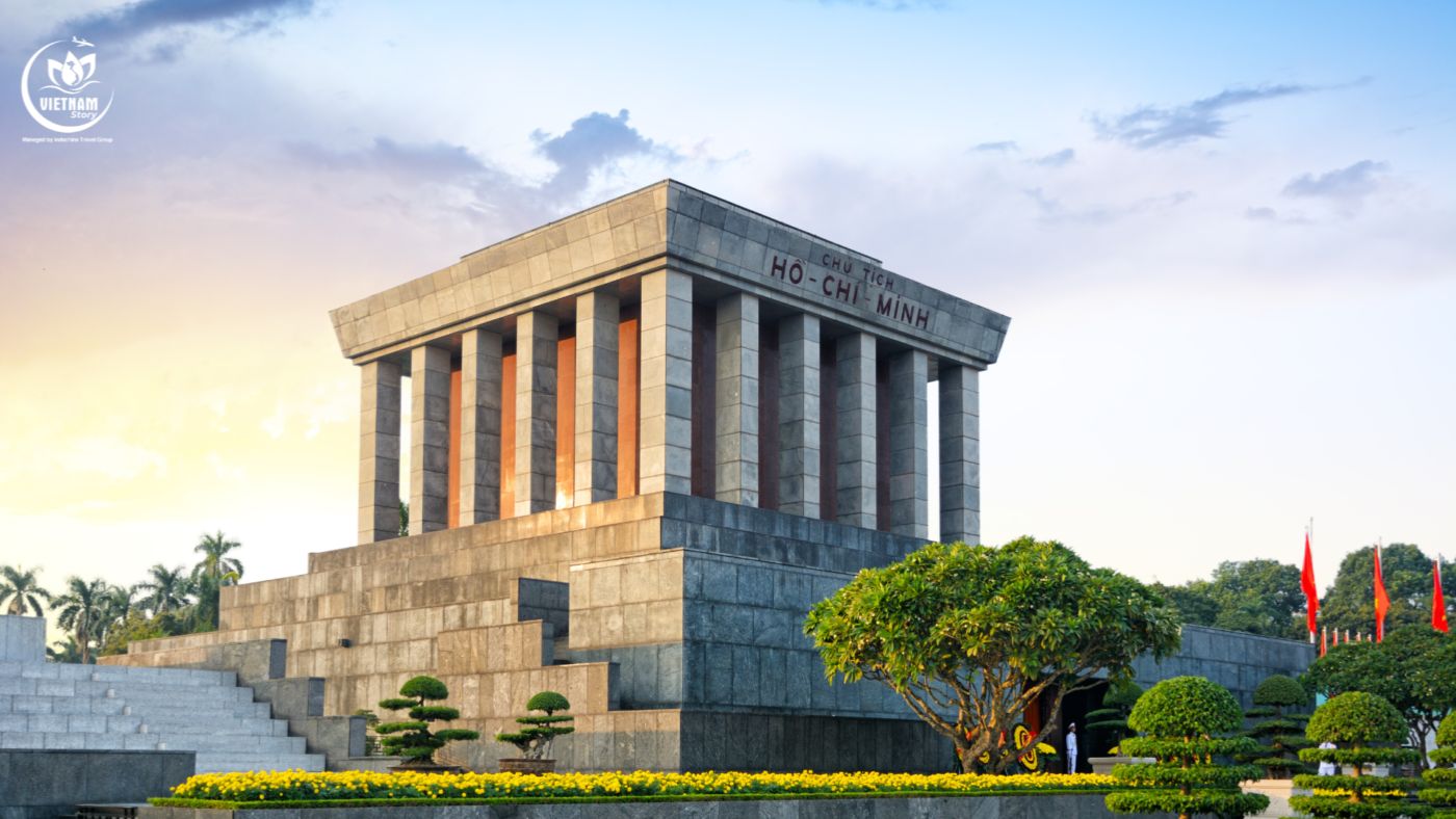 The Ho Chi Minh Mausoleum is a key attraction in Ba Dinh Square, Hanoi
