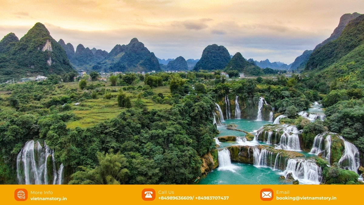 Aqua Adventures: Explore the Most Stunning Waterfalls in Vietnam 10 Ban Gioc Waterfall, Cao Bang Province - One of Vietnam's best-known beautiful waterfalls near the China border