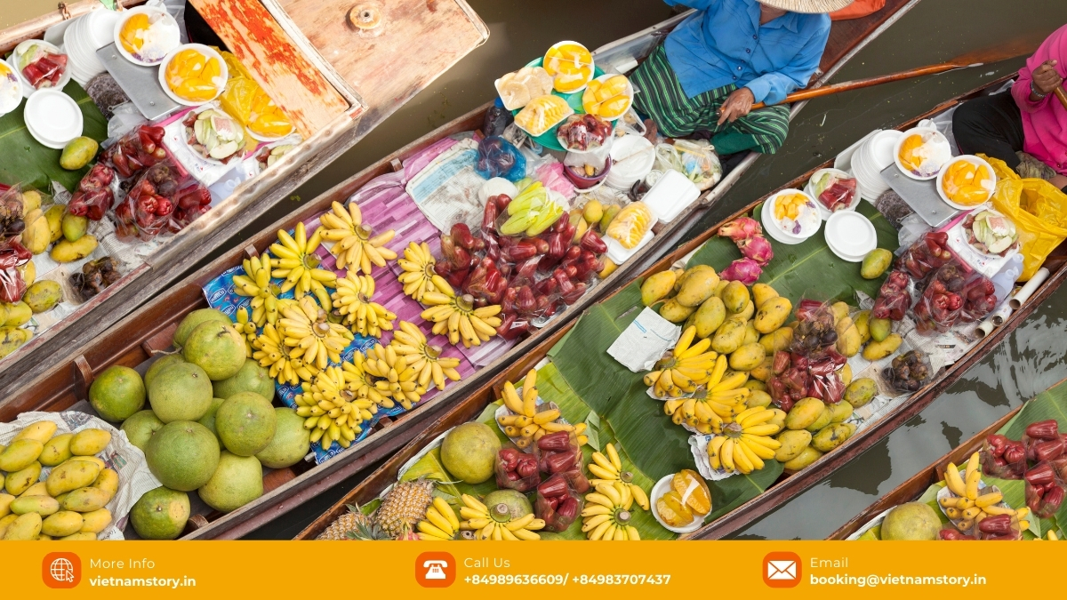 Discover the Vibrant Floating Markets in Vietnam: An Unforgettable Mekong Delta Experience 10 Cai Rang Floating Market in Can Tho, the largest in the Mekong Delta, thrives with hundreds of boats trading produce and local food.