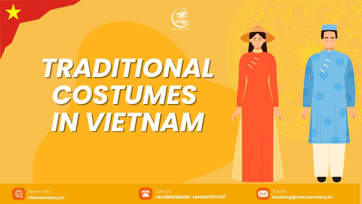 Diverse traditional costumes in Vietnam showcased against a scenic backdrop Diverse traditional costumes in Vietnam showcased against a scenic backdrop