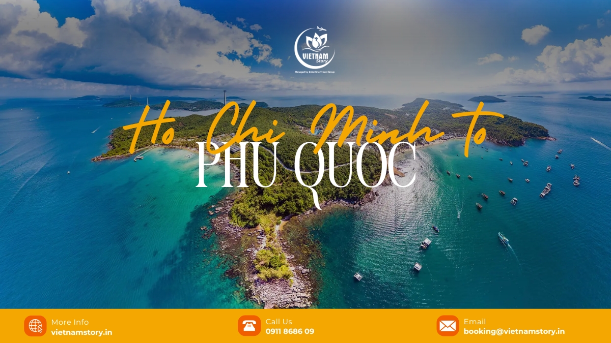 Map showing flight and ferry routes from Ho Chi Minh City to Phu Quoc Island Map showing flight and ferry routes from Ho Chi Minh City to Phu Quoc Island
