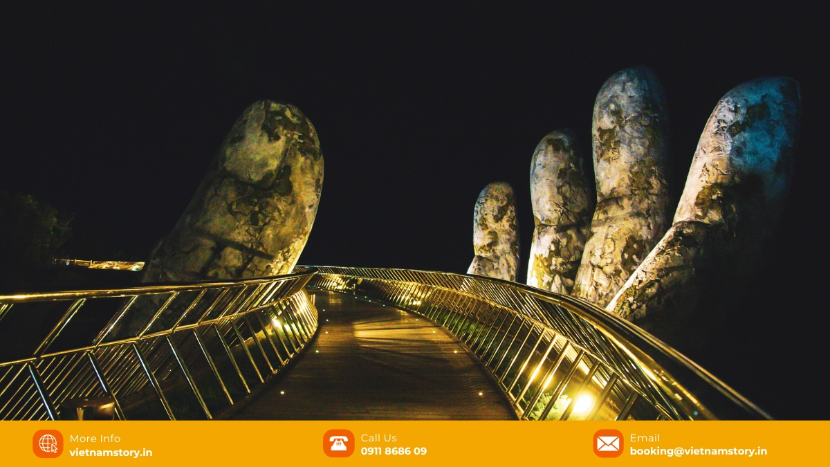 Things to do in Da Nang: The ultimate guide for Indian travelers 5 Golden Bridge at night