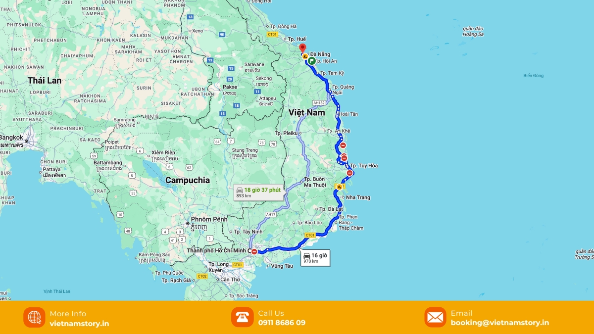 Ho Chi Minh City to Da Nang travel guide: Connecting South to Central Vietnam 3 Traveling by car for about 850 kilometers requires good health