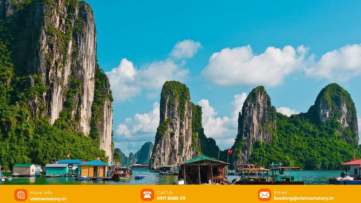 An Insider Guide To Lan Ha Bay Temperature For Indian Travelers 4 Tourists can reach the Vung Vieng floating fishing village by traditional rowboat