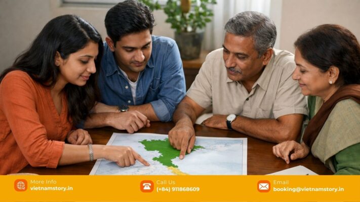 Indian travellers from Delhi comparing North, Central, and South Vietnam travel routes