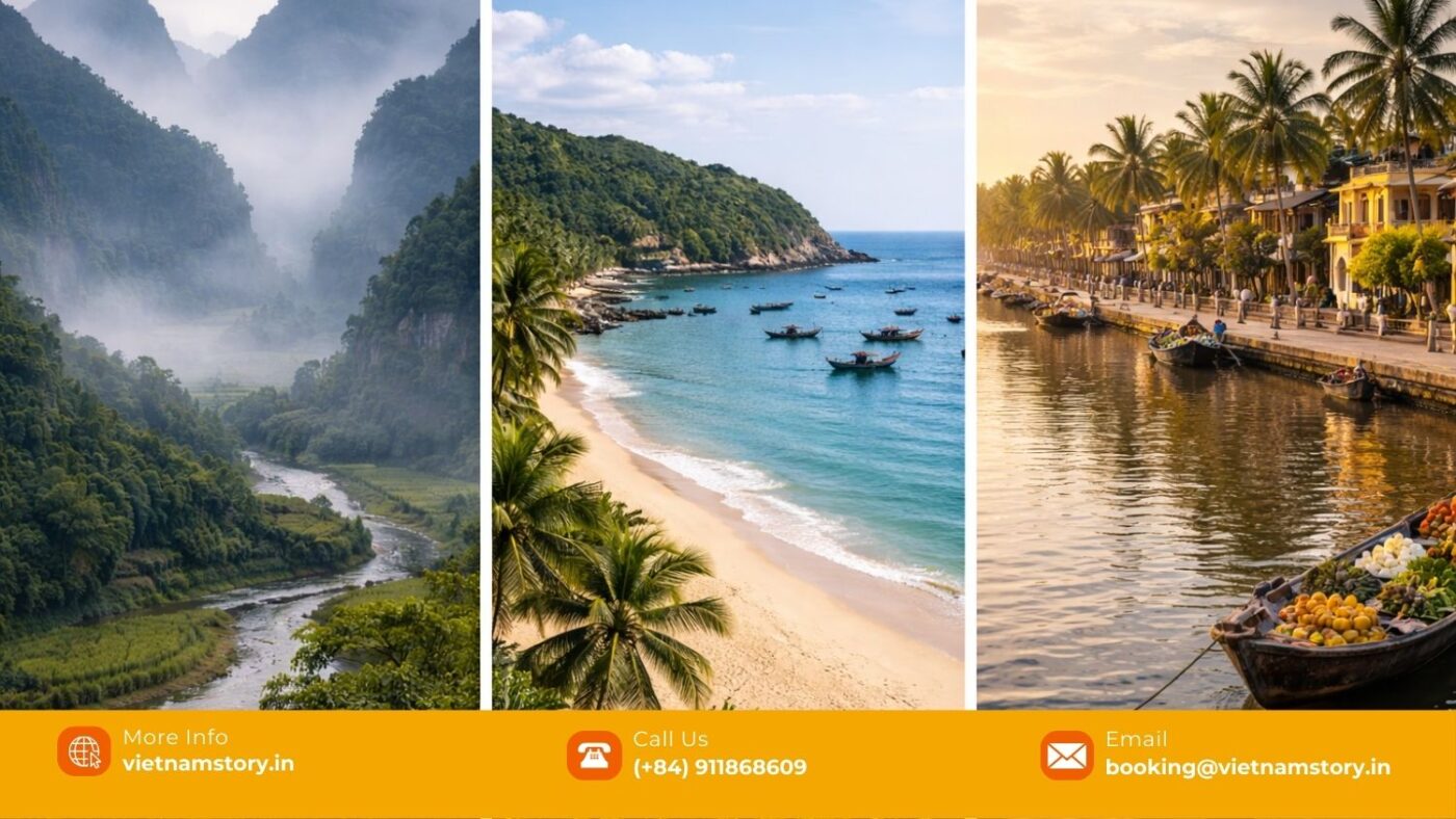 Best Time To Visit Vietnam From Delhi: Weather, Seasons, And Route Trade-Offs 2 Different weather conditions across North Central and South Vietnam during travel seasons