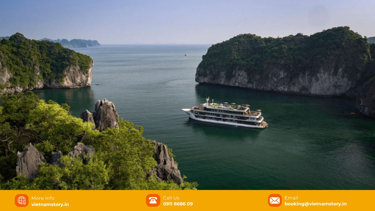 Con Vit Islet: The Whimsical "Guardian" of Lan Ha Bay (2026 Guide) 3 Tourists can have a look at the islet through Ha Long Bay Cruise, which looks like a duck is swimming in Ha Long Bay