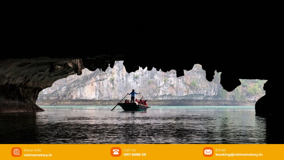 Dark And Bright Cave: Your Gateway to the Hidden Lagoons of Lan Ha Bay 3 Explore Light and Dark Caves by boat
