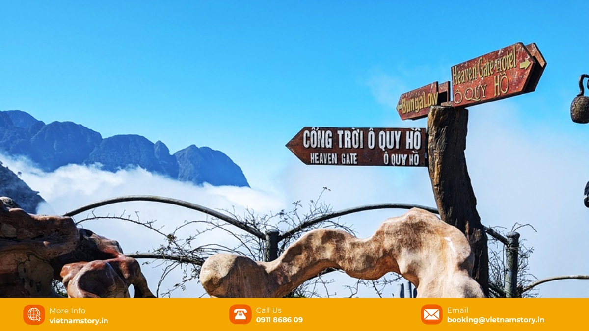 The King of Northwest Vietnam: A Insider Guide to Every O Quy Ho Pass Scenic Stop for Indian Travelers 3 Located at the peak of O Quy Ho Pass, Sapa Heaven Gate, also known as O Quy Ho Heaven Gate, is the best place to admire the magnificent mountains at an altitude of nearly 2,300 meters.
