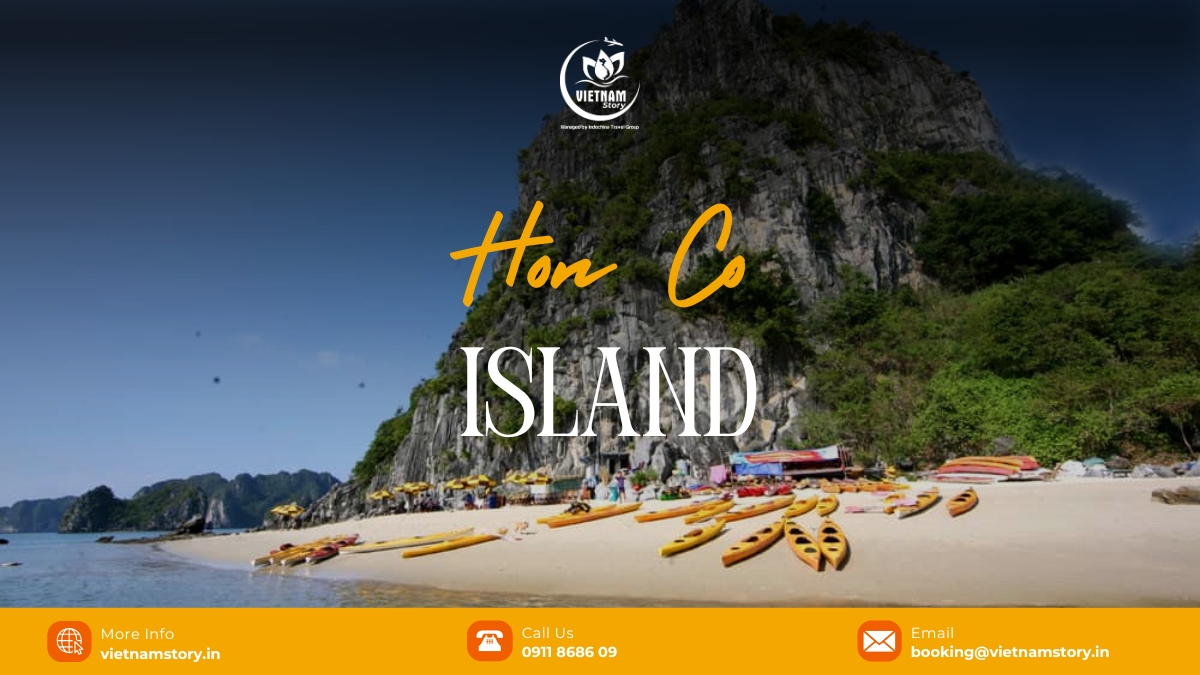 Hon Co Island: Discover the "Green Heart" of Bai Tu Long Bay 2 Hon Co Island (also known as Co Island) is a beautiful small island located in the Red Island area of Bai Tu Long Bay, Quang Ninh province.