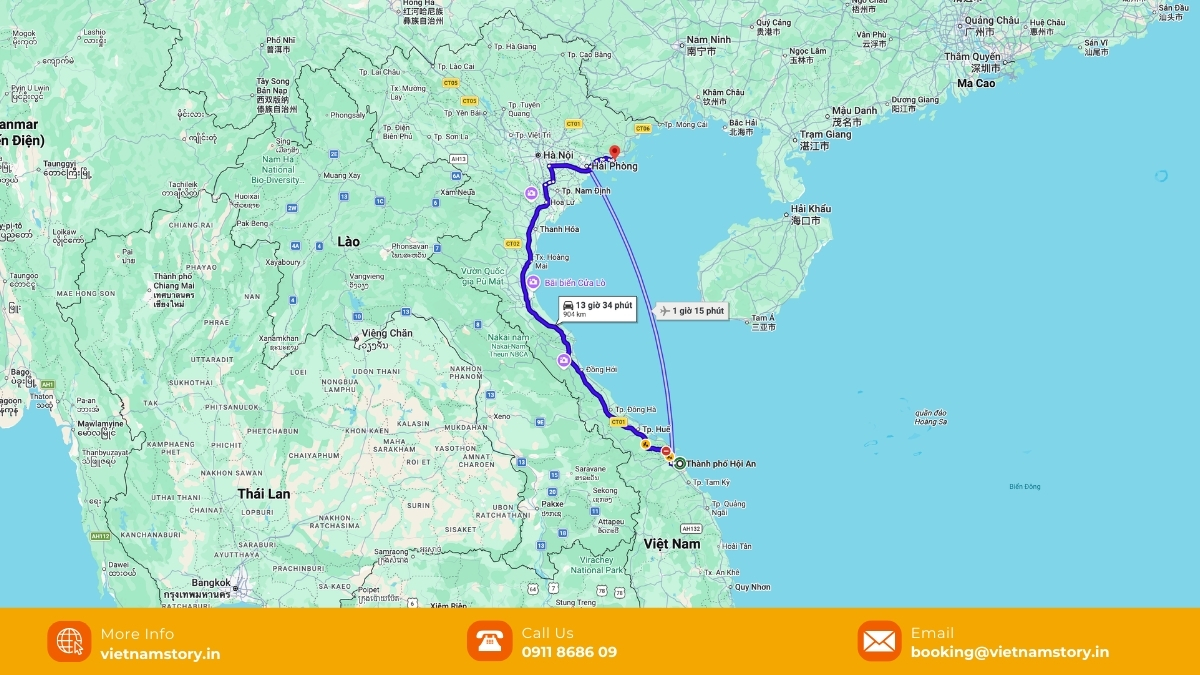 From Lanterns To Limestone: The Ultimate Insider Guide For The Journey From Hoi An To Halong 5 The Hoi An to Ha Long Bay distance is quite long, approximately 909 kilometers